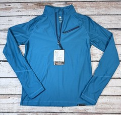 Obermeyer Flex 1/4 Quarter Zip Base Layer Top Men’s Teal Blue Agave Small S