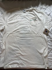 Champion Reverse Weave White Pocket Graphic Logo Crew Neck T-Shirt Men’s XL