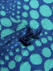Louis Vuitton L Size Kusama All Over Pumpkin T Shirt Green Blue Cotton Tee
