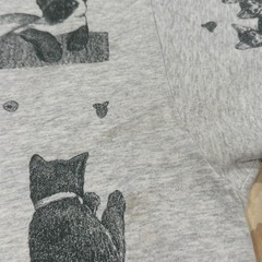 Vintage 90s Cats AOP Double Sided Graphic T-Shirt Fits XL Single Stitch Kitty
