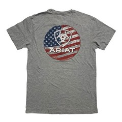 Ariat Men’s Ariat Flag Circle Crew Neck Short Sleeve T-Shirt Tee