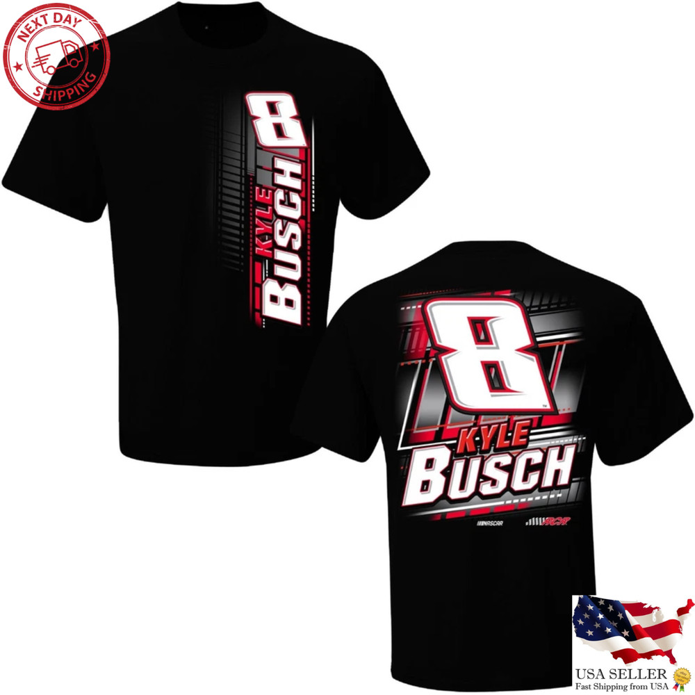 Kyle Busch 2023 Checkered Flag Sports #8 Name Number Racing Tee