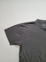 Fresh Men Shirt L Gray Short Sleeve Crew Neck Flat Front Comfort Pullover Tee