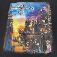 Kingdom Hearts III Disney Square Enix Graphic T-Shirt Black Large Gamer Anime