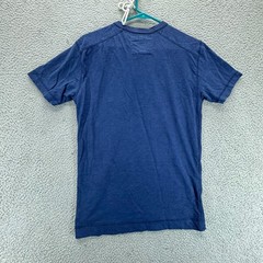 Red Camel Henley Shirt Mens Small Blue Americana Heritage Normcore Cotton Casual