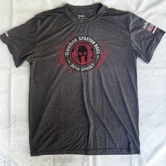 2016 Reebok Spartan Race Shirt XL Gray Hawaii Finisher Trifecta Qualifier 2945