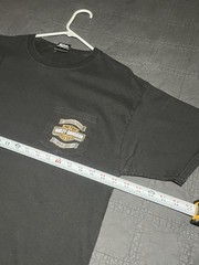 VTG Black Harley Davidson Motorcycles Round Rock Pocket Tee