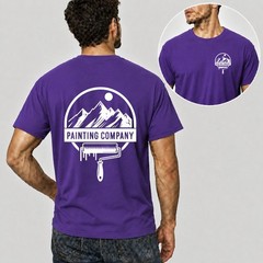 Mens Personalised Work T Shirt Custom Company Logo Trade Uniform Painter Plumber