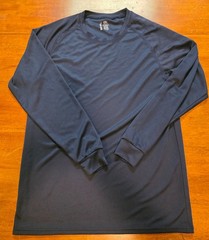 Blue Star Men’s XXL Navy Blue 100% Polyester Long Sleeve Performance T-Shirt