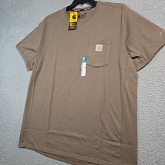 CARHARTT FAST DRY Shirt Mens XL Brown FORCE WORK Stretch Relaxed Fit Sun NWT