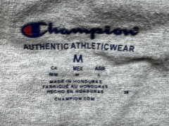 Champion Men’s Gray Logo Graphic Print T-Shirt Crew Neck Short Sleeve Size M