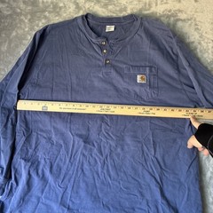 Carhartt Shirt Mens Medium Faded Chery Henley Workwear Pocket T K128 Vintage Y2K