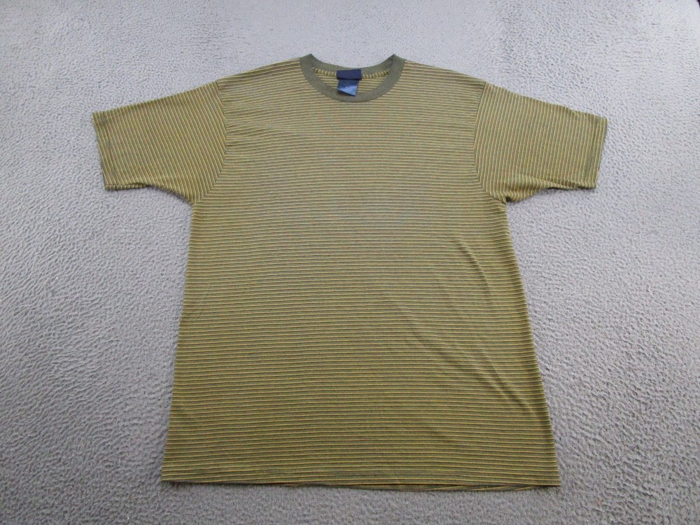 Vintage Y2K Puritan Striped T-Shirt Size XL Skater Grunge Streetwear Hip Hop