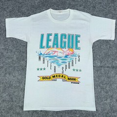 VTG McGregor Shirt Mens Medium White League Water Sports Swimming USA 80s Tee