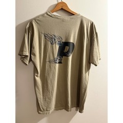 Comfort Colors Mens Graphic T-Shirt Khaki Tan Flame P Logo Short Sleeve Tee L