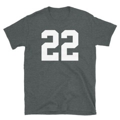 Team Uniform Jersey Number 22 Birthday Varsity Short-Sleeve Unisex T-Shirt
