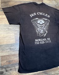 Motorcycle Biker Leader Of The Pack Wolf Graphic Shirt Size Large Delta NJ Faded