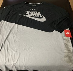NWT Nike Air Max 90 Reverse Print Logo 1/2 Sleeve T-Shirt Mens Size 3XL Blk DC1