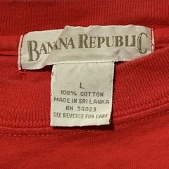 Vintage Banana Republic Shirt Mens Large Red Sri Lanka 80s 90s