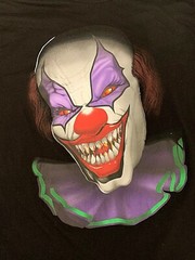 Scary Clown Horror Fright T Shirt Evil “Creepy the Clown” Celebrate! X-LARGE
