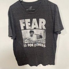 Bruce Lee Fear Is For Others Graphic T-Shirt Mens XL Gray Short Sleeve