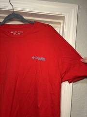 Columbia PFG T-Shirt Men XL Red Fishing Outdoors Logo Beach Casual