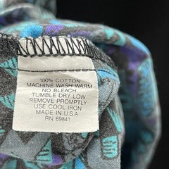 Body Objects Shirt Geometric Pattern Blue Size XL