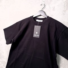 Annie Hood Heavy Cotton T-Shirt Top Mens S Small Black Crew Neck Short Sleeve
