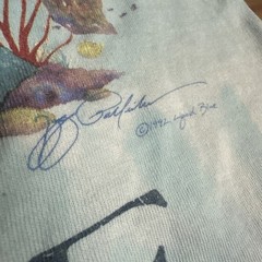 Vintage 1992 Liquid Blue Coral Reef Aquatic Sea Life Fish AOP Shirt XL Tie Dye