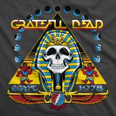 GRATEFUL DEAD-EGYPT 78-SKULL-T-SHIRT S,M,L,XL,XXL-3X,4X,5X,6X Garcia, Wier, Lesh