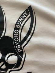 Psycho Bunny Men’s Graphic Logo Skull T-Shirt Crew Neck Cotton Knit White 7