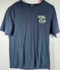 🍀 FLAW District Title City Barbershop Men’s Black Graphic T-Shirt Size S 🍀