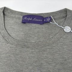 Ralph Lauren Purple Label Light Grey Stone Cotton T-Shirt Size Medium