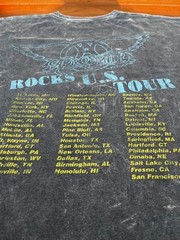 Aerosmith Shirt XL 1976 Rocks Tour Acid Wash Local Crew Grunge Metal Band Tee