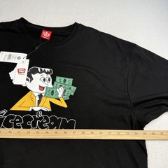Icecream Shirt Mens 2XL Black Wide Eyed Money Graphic Cartoon Tee Streetwear