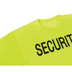 Men’s 2-Sided “SECURITY” T-Shirt in Safety Neon Green
