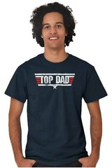 Top Dad Father’s Day Best Ever Birthday Gift Mens Casual Crewneck T Shirts Tees