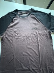 KREW Men’s Raglan T-Shirt Medium NWT Maroon Black 3/4 Sleeve Streetwear