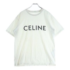 CELINE Logo Print Short Sleeve T-shirt Top White 2X681671Q01CC Used 13e2f1b1baf0