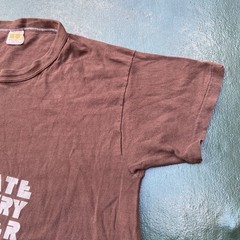 Vintage 70s Russell Mills T Shirt Cow “I Hate Non Dairy Creamer” Slogan USA Rare