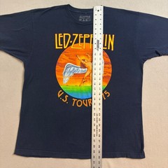 Led Zeppelin US Tour 1975 Graphic T-Shirt Mens XL Black Swan Song Icarus Logo