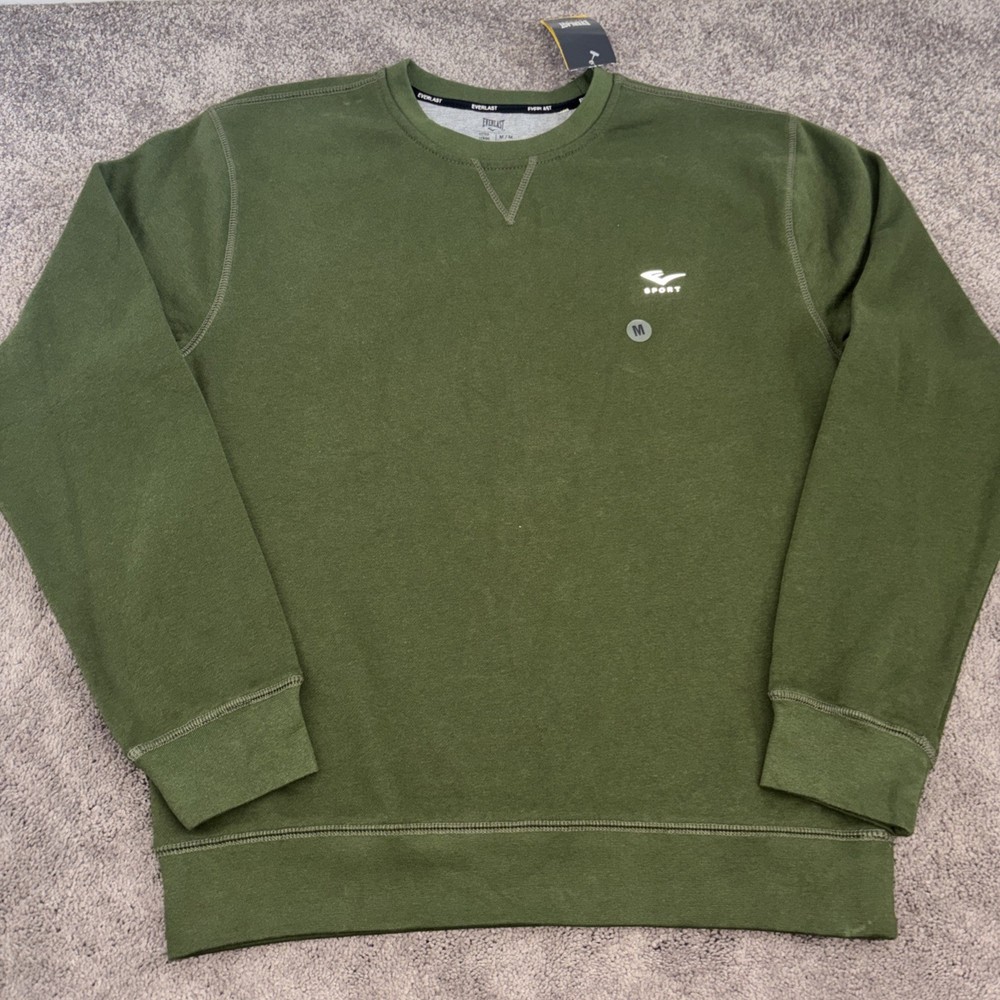 Everlast Cotton Crew Neck Sweatshirt Sweater Green Pullover Men’s Size Large M