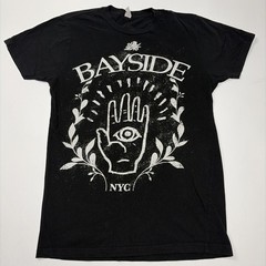 Bayside NYC Logo Dbl Sided size Small Black T Shirt Post Punk Emo Band Merch Tee