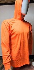 Hi Visibility Long Sleeve Safety Hoodie Shirt , Quick Dry Polyester Birdeye mesh