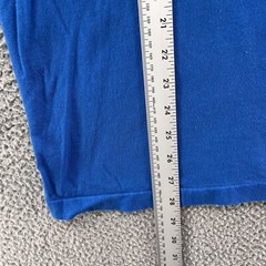 VINTAGE Izod T Shirt Men Medium Blue Turtle Neck Base Layer Casual Fleece 90s