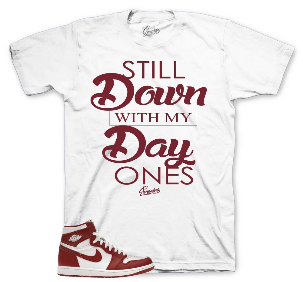 Sneaker Tees To Match Jordan 1 Artisanal Red Shoes – Day Ones Shirt