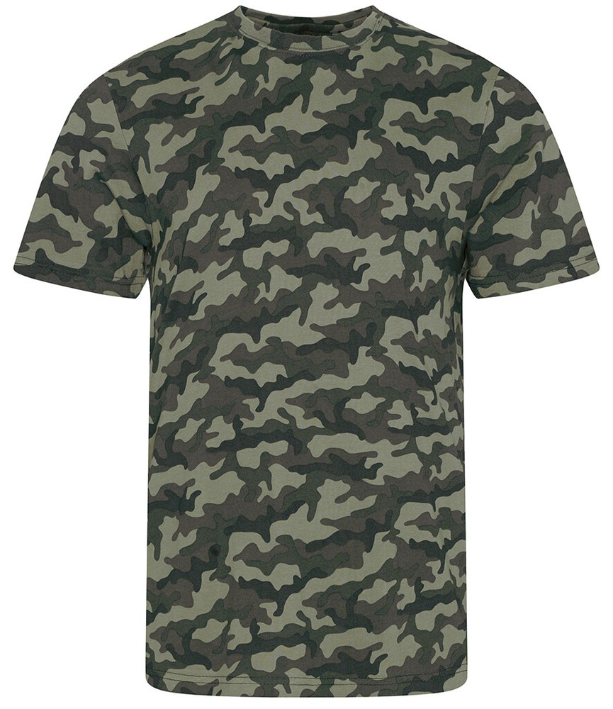 AWDis Camo T-Shirt Mens Camouflague Army Combat Tee Fashion Casual Wear Cotton T