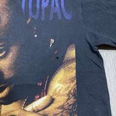 Tupac Shirt L 90s 00s Y2k 2pac All Over AOP Rapper Hip-hop Album Bootleg Rap Tee
