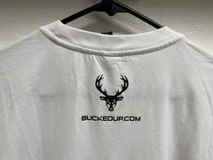 Bucked Up Mens Flag Logo White T Shirt Large New Without Tags Fitness Lifting