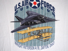 VTG 90s Fruit Loom USAF Air Force Museum B12 Ohio White Tee T-Shirt Mens XL